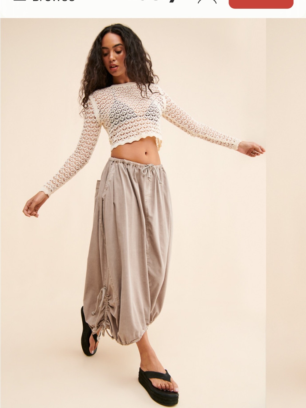 Free People Picture Perfect Parachute Skirt